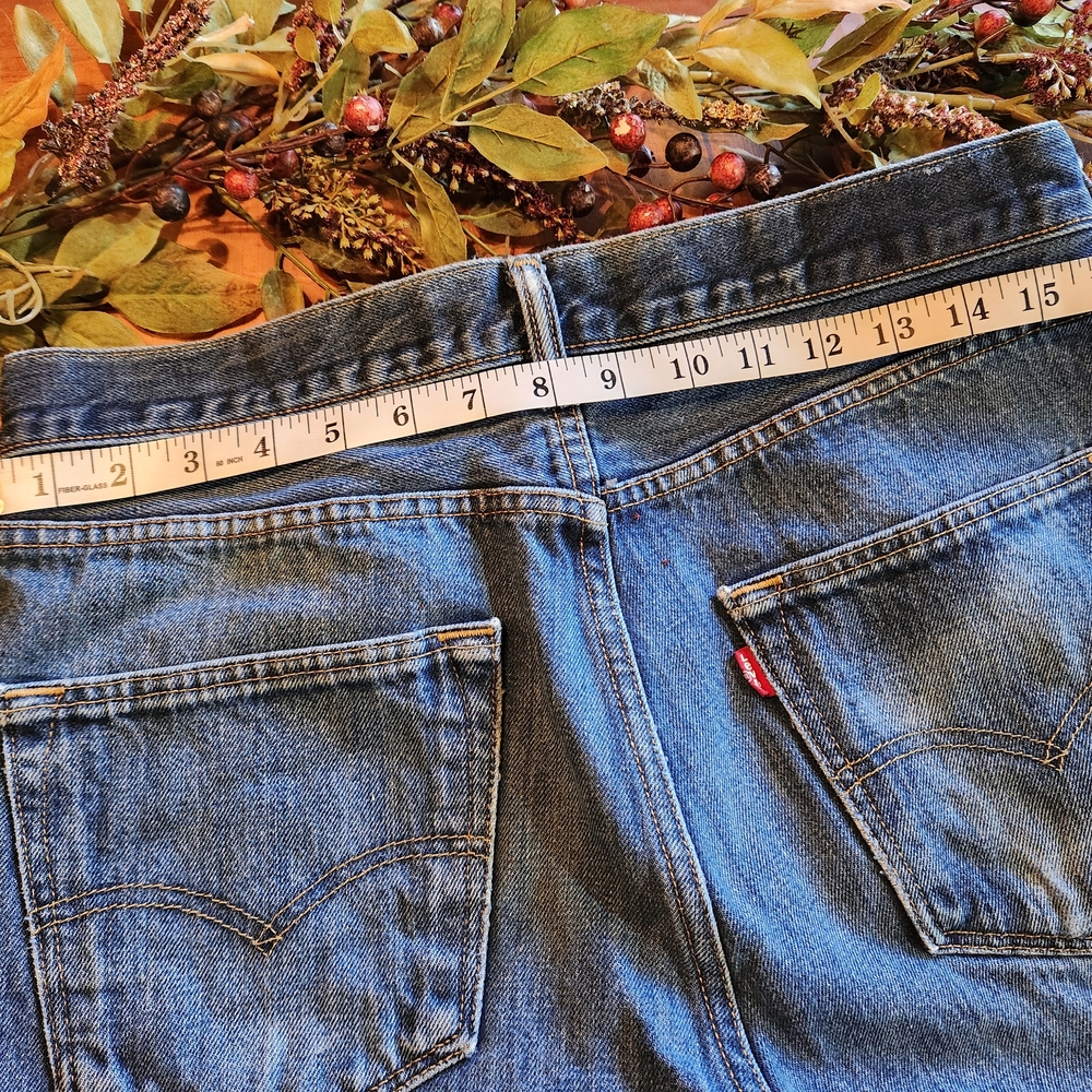 Men's 501 LEVI'S Blue Jeans 32×34 - Picture 6 of 7